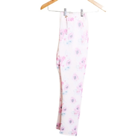 NWT NAME IT Floral Print Drawstring Waist Trousers With Pockets Blush Pink 13Y - Picture 4 of 6